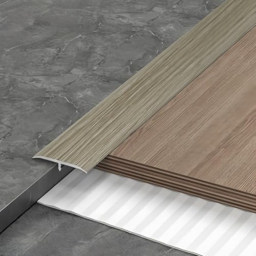 Coayuou Übergangsprofil 90cm* 3 Stück T-profil Bodenabschlussleiste Aluminium Profil Abschlussleiste Perfekte Lösung Für Nahtlose Übergänge Zwischen Teppich Und Fliesen(Style 5) von Coayuou