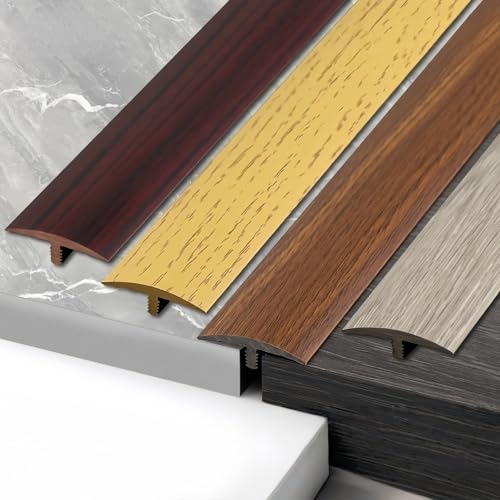 Coayuou Übergangsprofil Selbstklebend PVC T-Formleisten Übergangsschiene Laminat 90cm* 3 Stück Fliesenleiste Für Saubere Bodenübergänge In Flur, Wohnzimmer, Schlafzimmer(Option 8) von Coayuou