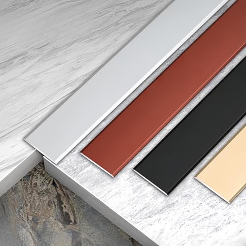 Coayuou Übergangsschiene 90cm* 3 Stück Boden Übergangsleiste Aluminium Winkelprofil Langlebiger Schutz Abschlussschiene Laminat Vielseitig Einsetzbar In Jedem Raum(Silber,35mm) von Coayuou