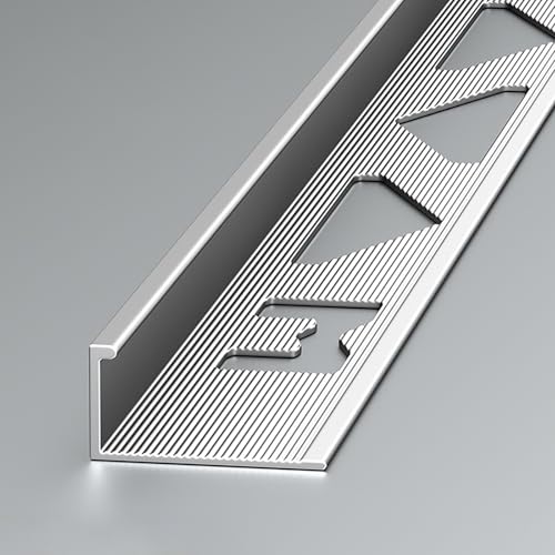 Coayuou Wandanschlussprofil Aluschienen 125cm* 2 Stück Bodenbeläge Einfach Zuschneidbar Für Wandfliesen, Bodenfliesen Und Moderne Renovierungsprojekte(Silber,12.2mm) von Coayuou