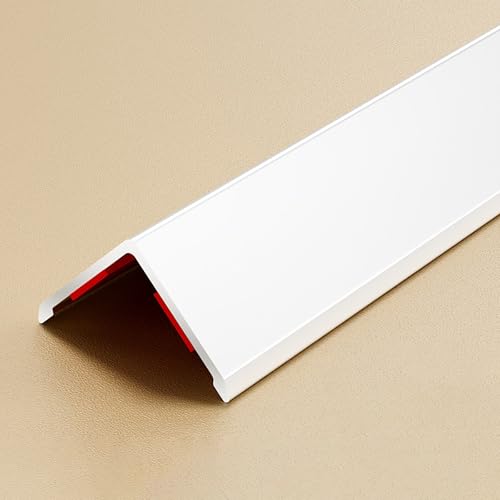 Coayuou Winkeleisen 100cm* 3 Stück Aluminium Profile Langlebiger Schutz Kantenleiste Selbstklebend Eckschutz Ideal Für Die Möbel- Und Wandkantenveredelung(Wasserkastanienweiß,36x36mm) von Coayuou