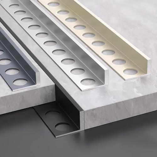Coayuou Winkelleiste Kantenschutz Metall 125cm* 2 Stück Aluminiumprofil Stabil & Rostfrei Pflegeleicht Ideal Für Dusche, Waschtisch & Küchenarbeitsplatten(Option 5,8mm) von Coayuou
