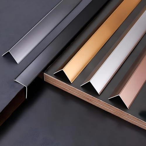 Coayuou Winkelprofil 90cm* 3 Stück Zierleisten Aluprofile Möbelkanten Band Gegen Abnutzung Fliesenleiste Für Treppen, Wände Und Möbel, Langlebig Und Widerstandsfähig(Silber,10x10mm) von Coayuou
