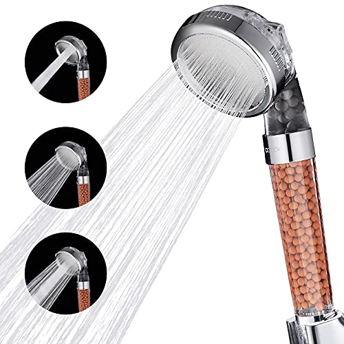 Cobbe Duschköpfe, Hochdruck Filtrations Handbrause, Wassersparende Duschbrause mit 3 Auslassmodi für Badezimmer mit Hartem oder Weichem Wasser von Cobbe