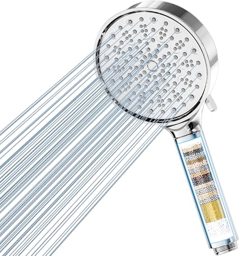 Cobbe Duschkopf mit Filter, Duschkopf Wassersparend mit Filtration in 20 Schichten, 6 Strahlarten Hochdruck Handbrause, Sparduschkopf für Entfernen vom harten Wasser, Rest-Chlor, Bakterien Cobbe Duschkopf mit Filter, Duschkopf Wassersparend mit Filtration in 20 Schichten, 6 Strahlarten Hochdruck Handbrause, Sparduschkopf für Entfernen vom harten Wasser, Rest-Chlor, Bakterien von Cobbe