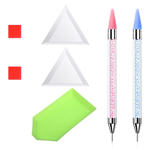 Cobee 80pcs Diamant Stift Kleber Ton,2x2cm DIY Malerei Kleber Ton bunte Malerei Ton Wachs Stickerei Kreuzstich Malerei Set Werkzeug DIY Diamant Wachs Werkzeug für Stickerei Zubehör,Mehrfarbig von Cobee