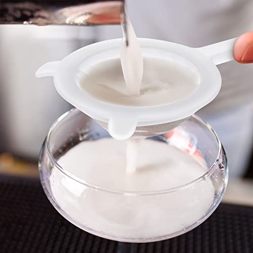 Cobee Ultrafeines Lebensmittelsieb Nylon Netzsieb mit Griff Küche Lebensmittel Joghurt Netz Kunststoffsieb Doppelohr Netzsieb zum Filtern von Saft Kaffee Honig Tee (80 Maschen) von Cobee