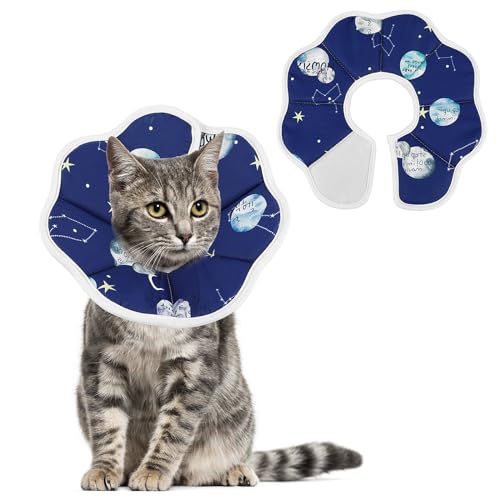 Cobee weiche Katze Kegel Kragen, schützende niedliche kleine Katze Erholung Kragen verstellbare Verschlüsse Halsbänder für Kätzchen Katzen E-Collars nach Fit 6,3 "-9" Halsumfang (Konstellation) von Cobee