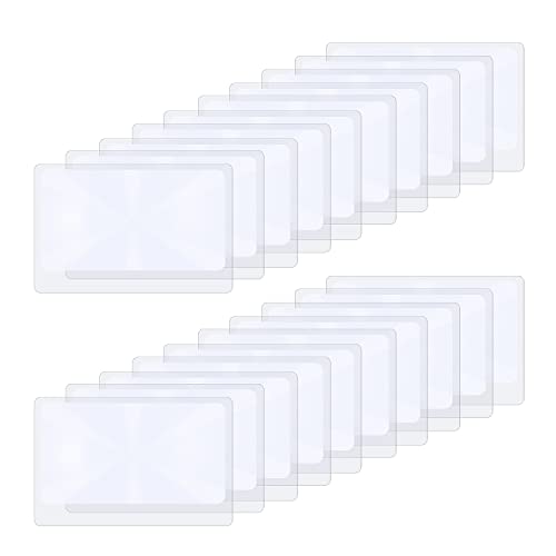 cobee 20 Stück dünne Fresnel-Linse, Lupenlinsen im Taschenformat, 3X leichte Fresnel-Linse zum Lesen oder Feuerstarter von Cobee