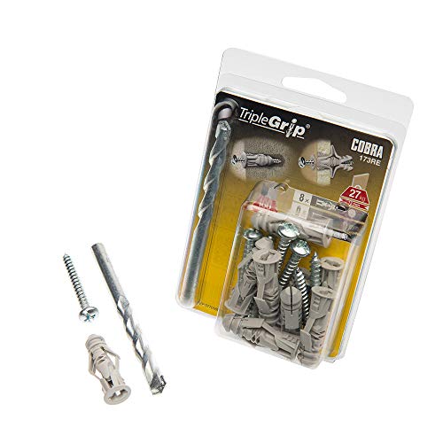 Cobra TripleGrip Universal-Gipskarton-Wandbefestigung, 6 mm, 8 Stück von COBRA