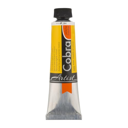 Cobra Talens wassermischbare Ölfarben, 40 ml, 284 Permanent Gelb Mittel von Cobra