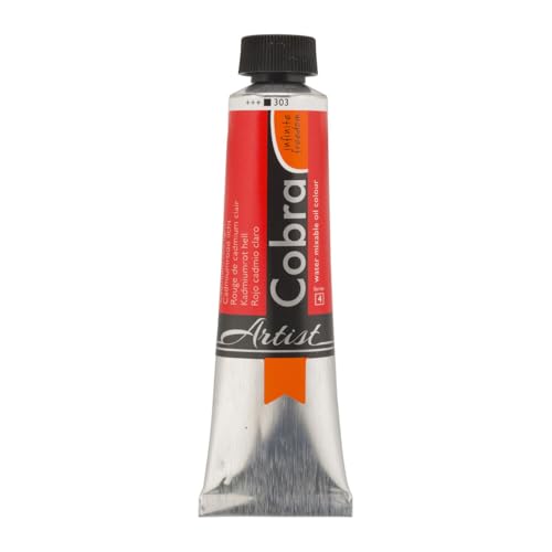 COBRA Talens wassermischbare Ölfarben, 40 ml, 303 Kadmium Rot Hell von Cobra