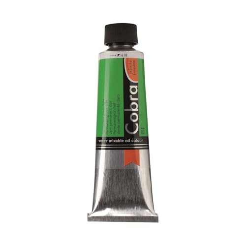 Cobra Talens wassermischbare Ölfarben, 40 ml, 618 Permanent Grün Hell von Cobra