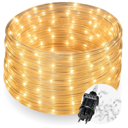CozyHome Lichterschlauch aussen 200 LED - 8 Modi & Timer - 12m mit Stecker Strombetrieben Warmweiß I Lichtschlauch außen Schlauchlichterkette für outdoor 10m Leuchtschlauch Lichterkette Lichtschläuche CozyHome Lichterschlauch aussen 200 LED - 8 Modi & Timer - 12m mit Stecker Strombetrieben Warmweiß I Lichtschlauch außen Schlauchlichterkette für outdoor 10m Leuchtschlauch Lichterkette Lichtschläuche von Cobus
