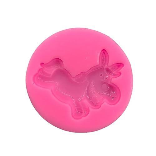 Fondant Formen 4 Stück Kleiner Esel Silikonform Mousse Form Kuchen Schokolade Backwerkzeug Diy Dekorative Ornamente Helle Tonform von CocHon