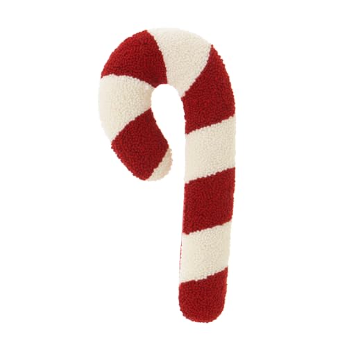 CocMouse Weihnachtskissen, dekoratives Dekokissen, Süßigkeitenmotiv, gefüllte Wolle, weiches Plüschkissen für Sofa, Couch, Schlafzimmer, Wohnzimmer (Dunkelrot, 25 x 55 cm) von CocMouse