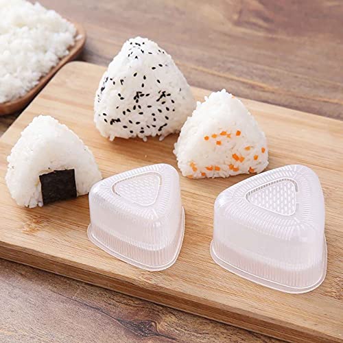 Cockjun Sushi Mold Onigiri Maker Reis Ball Bento Pressen Form, 2 Stücke Reisteig Sushi Reisbällchen Hersteller Antihaft Presse Bento Werkzeug,DIY Werkzeug Kochen Praktische Werkzeuge (A) von Cockjun