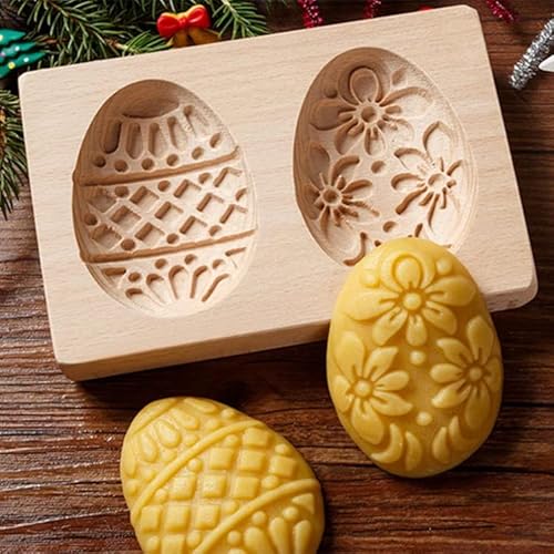 Holz Cookie Formen zum Backen,Prägung Form DIY Formen Cookie Stempel,Ostern Weihnachten Holz Cookie Cutter geschnitzt,Lebkuchenform, Kiefer Kegel Form,Suppe Form von Cockjun