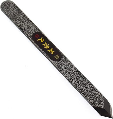 Japanisches Shirabiki Anreißmesser in V-Form, handgeschmiedet in Japan (HRC 63), für Rechts- und Linkshänder, Gravur Holzschnitzerei (15 mm) von Cocktail7