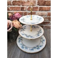 Paragon Etagere 3-stöckige "Relog Me' - Vintage Geburtstagsgeschenk Hochzeit Gartenparty Teetassen von CocktailTeacups