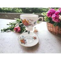 Tipsy Sarah - Gainsboro Cocktail Teetasse Vintage Weinglas Auf Einem Weinstiel von CocktailTeacups