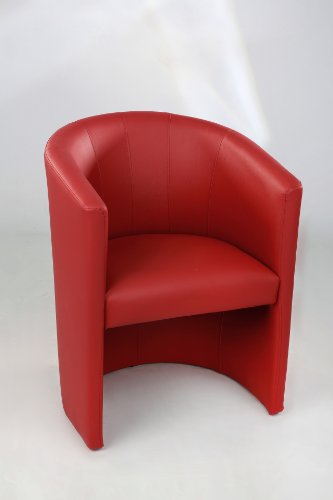 Cocktailsessel Design Sessel Clubsessel Loungesessel Club Möbel Bürosessel Praxismöbel Farbe rot Kunstleder Neu von Cocktailsessel