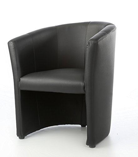 Design Cocktailsessel Sessel Clubsessel Loungesessel Club Möbel Bürosessel Praxismöbel aus Kunstleder,Polsterung, schwarz von Cocktailsessel