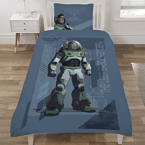 Coco Moon Disney Pixar Buzz Lightyear Space Ranger Wendebettdecke und Kissen, Schlafzimmerzubehör, Bettwäsche-Set für Jungen und Mädchen von Coco Moon