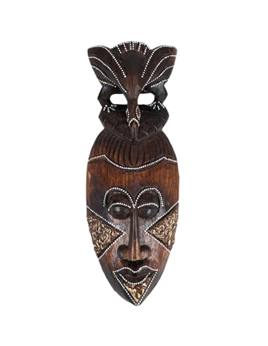 Maske afrikanischen aus Holz 30 cm in liebevoller Handarbeit gefertigt. von Coco Papaya