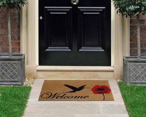 Coco&Coir® Premium kokos Fußmatte | Kokosnussmatte mit rutschfestem PVC | Fußwischer für den Eingangsbereich | für den Außen- und Innenbereich | 45 x 75 cm von Coco&Coir Everything in a nutshell