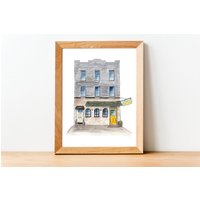 Aquarell Illustration Print Cozy Royale, Williamsburg/Greenpoint, Brooklyn, Ny von CocoCreatess