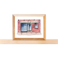 Aquarell Illustration Print Paulie Gee's Slice Shop, Greenpoint, Brooklyn, Ny von CocoCreatess