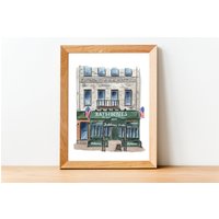 Aquarell Illustration Print Rathbones, Upper East Side, Nyc von CocoCreatess