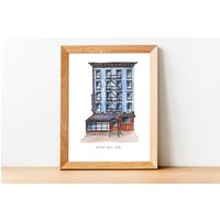 Aquarell Illustration Print The Stumble Inn, Nyc von CocoCreatess