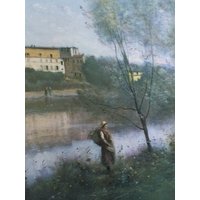 Reproduktion Von Ville D'avray C. 1867-1870 - No. 1418 Jean-Baptiste-Camille Carot Wandkunst Gerahmt Gerahmte Kunst Silberrahmen von CocoRaes