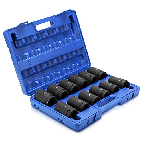 12 Stück 1 Zoll Drive Deep Impact Socket Set Deep Impact Socket Set Drive Deep Impact Socket Set 35mm 36mm 38mm 41mm 24mm 26mm 27mm 29mm 30mm 32mm 33mm 34mm von Cocoarm