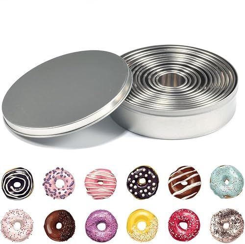 12 Stück Runde Ausstechformen, Edelstahl Runder Ausstecher Set Ringe Keksausstecher Keksformen Plätzchen Ausstecher Rund mit Aufbewahrungsbox 2.6cm-11,3 cm 12 Stück Runde Ausstechformen, Edelstahl Runder Ausstecher Set Ringe Keksausstecher Keksformen Plätzchen Ausstecher Rund mit Aufbewahrungsbox 2.6cm-11,3 cm von Cocoarm