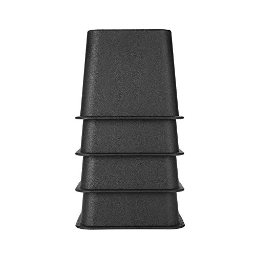 4 Stück Möbelerhöher Betterhöhung Bed Riser verstellbar stapelbar quadratisch rutschfest Möbelfüße Möbelerhöhung Tischerhöher Höhe ca. 10cm Tischbeine Möbel Sofafuss Betthöher Stuhlerhöher Sofaerhöher von Cocoarm
