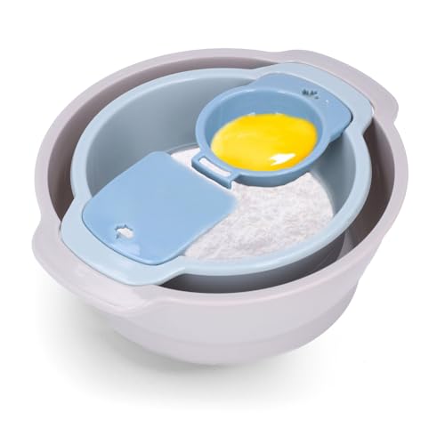 4-teiliges Stapelbares Pollensieb-Set, Leichtes Trimmtablett mit Netz, Mehlsieb-Set Zum Backen in der Küche von Cocoarm