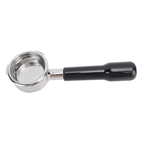 Cocoarm 58 Mm Bodenloser Siebträger mit 3 Ohren, Professioneller Kaffee-Siebträger mit Filterkorb für die Meisten Symmetrischen 3-Ohr-Kaffeemaschinen (Schwarz) von Cocoarm