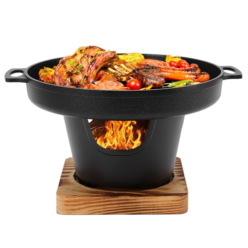 Cocoarm BBQ-Holzkohlegrill Tragbarer Mini-Korean Barbecue-Grillstab Antihaftbeschichtet Rauchfreier Tischgrill Camping-Grill Herd Alkohol- oder Holzkohlegrill von Cocoarm