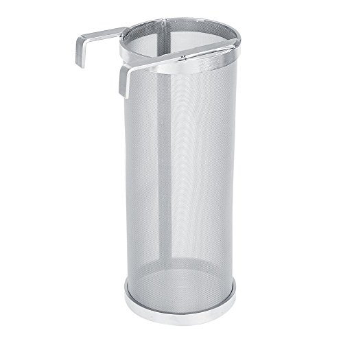 Bier Brauen Filter, Edelstahl Bierbrauen Hopfen Mesh Filter, Wiederverwendbare Brewing Spider Sieb mit Haken 10 x 25,5 cm 300 Mikron Genauigkeit(10 * 25.5cm) von Cocoarm