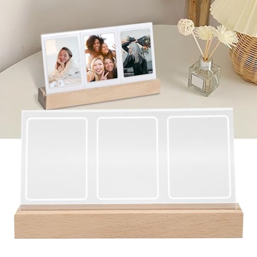 Bilderrahmen für 3 Fotos, Sofortbildrahmen für den Nachttisch mit Holzsockel für 3-Zoll-Fotos, Fotorahmen, Fotocollage, Bilderhalter, Nachtlicht-Fotorahmen Wanddeko, hängend oder Bilderrahmen für 3 Fotos, Sofortbildrahmen für den Nachttisch mit Holzsockel für 3-Zoll-Fotos, Fotorahmen, Fotocollage, Bilderhalter, Nachtlicht-Fotorahmen Wanddeko, hängend oder von Cocoarm