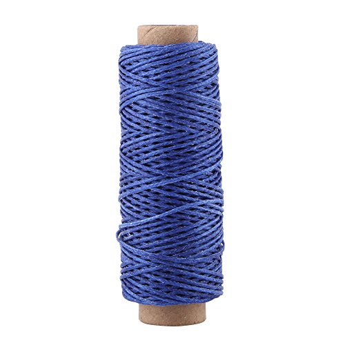 Cocoarm 1 Gewachster Lederfaden, Starkes Flaches Wachsgewinde 1mm X 50 M, Reparatur, Wiederinstallieren von Jalousien, Gartenarbeit, Herstellung von Geräten Im Freien, Deckenventilator, (BLUE) von Cocoarm