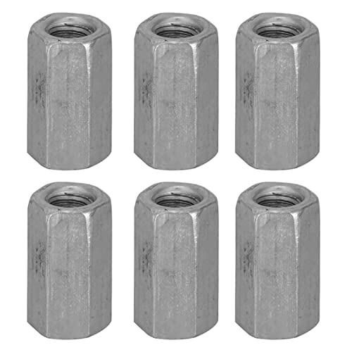 Cocoarm 10 Stück M6 Sechskantmuttern, Verzinkte Sechskantmuttern aus Kohlenstoffstahl mit Galvanisierter Oberfläche für Industrielle Befestigungselemente Im Bauwesen (M6*18) von Cocoarm