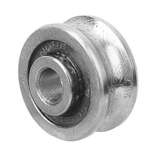 Cocoarm 10 Stück U-Nut Lager, SG15 Führungskugellager Rollenlager Edelstahl 5x17x8mm Kugelbahn für Computerstickerei Lasermaschine (Einzelne Reihe von Bällen) von Cocoarm