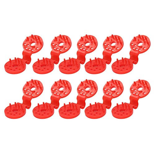 Cocoarm 100 Pcs Schwere Schatten -Stoffclips für das Gewächshaus und den Garten - Plastikverriegelungsgriff Clips (Rot) von Cocoarm