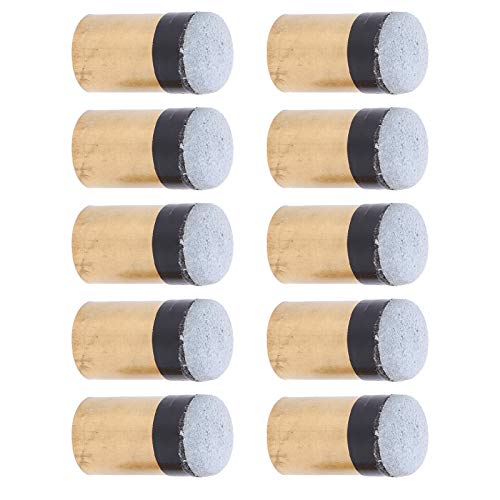 Cocoarm 10pcs Snooker Pool Tippers Ersatz-Kit mit Leistungsstarken Thread-Design-PU-Leder-Tipps für Verbesserte Leistung und Haltbarkeit (11mm) von Cocoarm