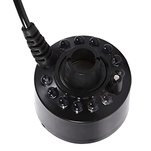 Cocoarm 12 LED -Farbwechsel -Luftbefeuchter Ultraschall Mist Maker mit 12 Farbenfrohen Lichtern für Teichbrunnen Rockery Dekoration von Cocoarm