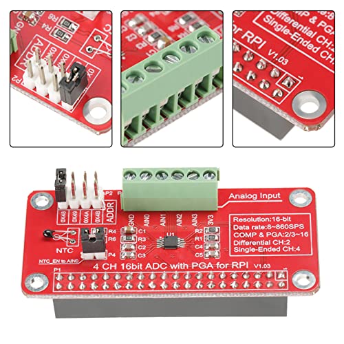 Cocoarm 16 Bit ADC Analog zu Digitalem Konvertermodul, I2C -Schnittstelle für 4 Kanalsensoren, 3,3 -V Stromversorgung für Elektronikprojekte Cocoarm 16 Bit ADC Analog zu Digitalem Konvertermodul, I2C -Schnittstelle für 4 Kanalsensoren, 3,3 -V Stromversorgung für Elektronikprojekte von Cocoarm